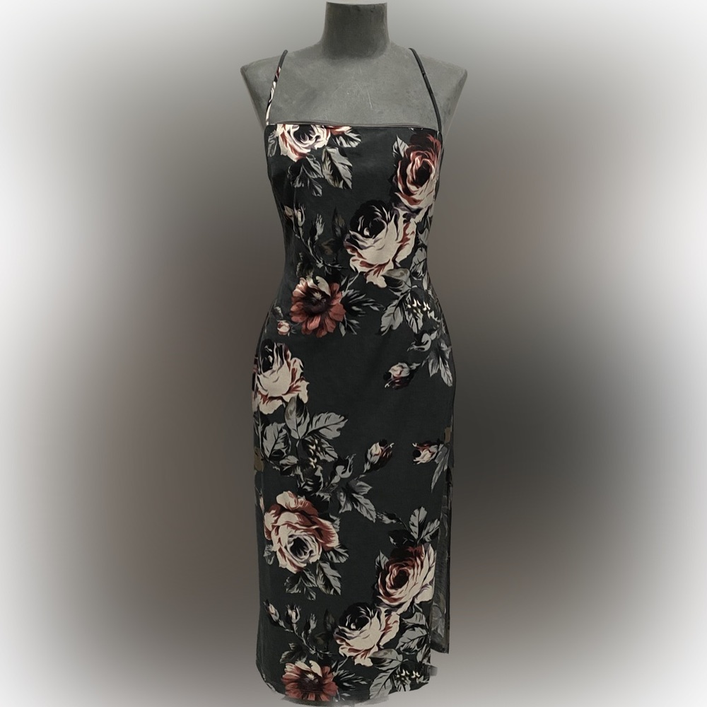 Floral long fitted Dress
